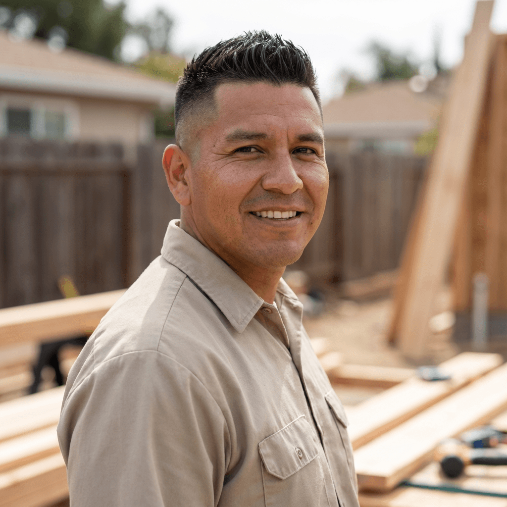 Male homeowner in Gilbert inspecting exterior paint finish