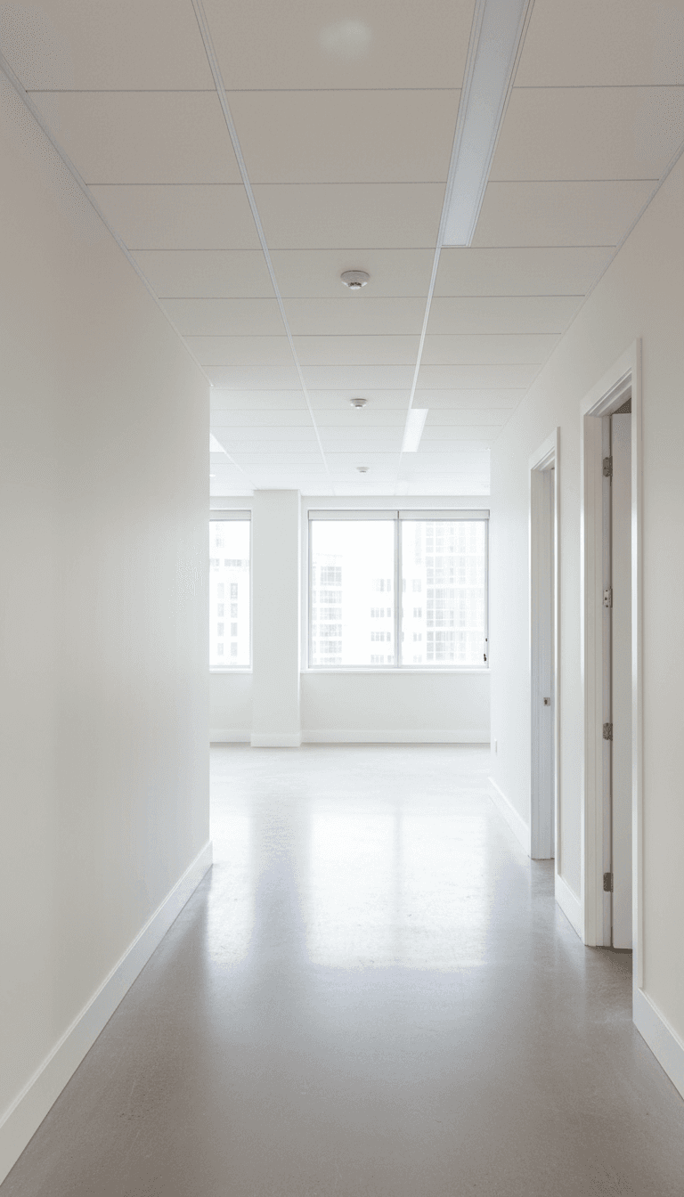 Freshly painted commercial office interior