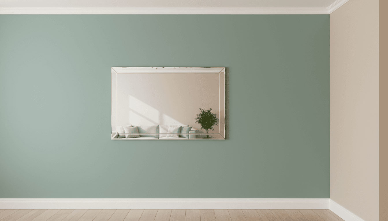 Freshly painted interior wall with clean lines and smooth finish